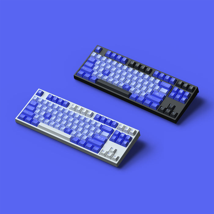 A pair of Discord Light and Dark Themed Mechanical Keyboards