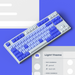 Angled Profile of Discord Light Theme Bluetooth Mechanical Keyboard