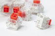 Close Up of Kaihl Box Red Mechanical Switches Manufactured by Kaihua
