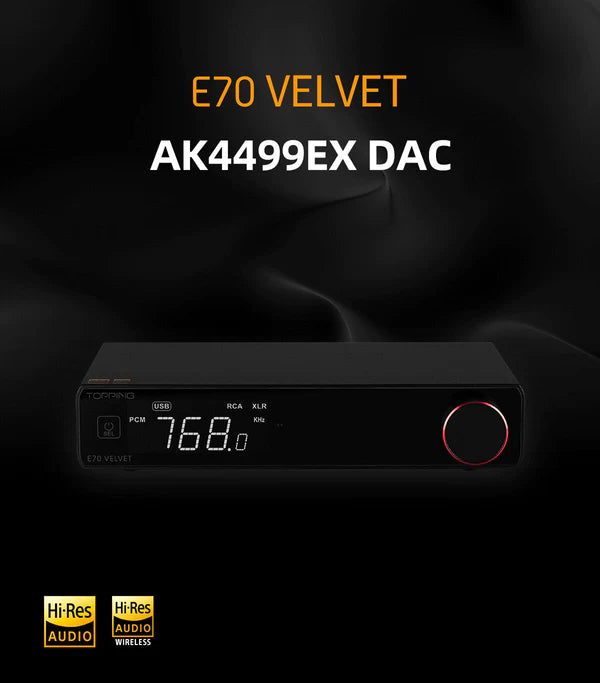 TOPPING E70 VELVET AK4499EX Desktop DAC (Digital-to-Analog-Convertor)