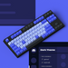 Angled Profile of Discord Dark Theme Bluetooth Mechanical Keyboard