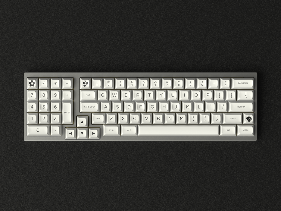 Maxkey SA White & Black Doubleshot Keycaps