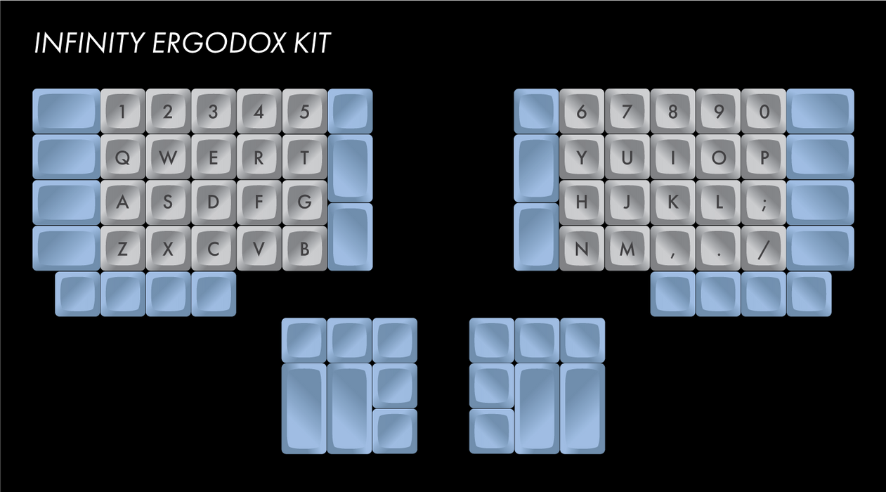 Infinity DSA Keycap Set for ErgoDox