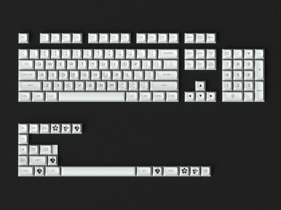 Maxkey SA White & Black Doubleshot Keycaps
