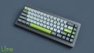 Maxkey Lime Keycap Set on M65-A Mechanical Keyboard by Rama