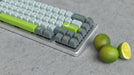 Maxkey Lime Keycap Set on a WhiteFox Mechanical Keyboard with Limes