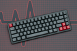 NightFox Mechanical Keyboard on a Pulse Keycap Set Themed Deskmat by Novelkeys