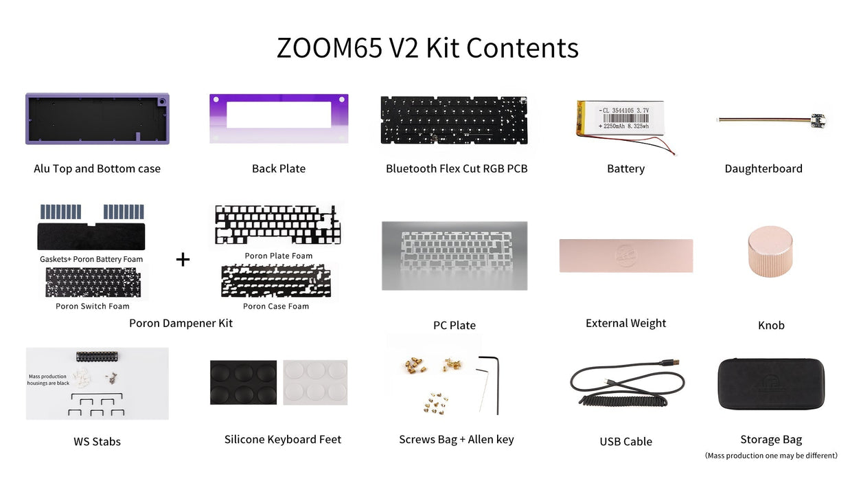 Zoom65 Essential Edition V2 - Cool Grey Mechanical Keyboard Kit