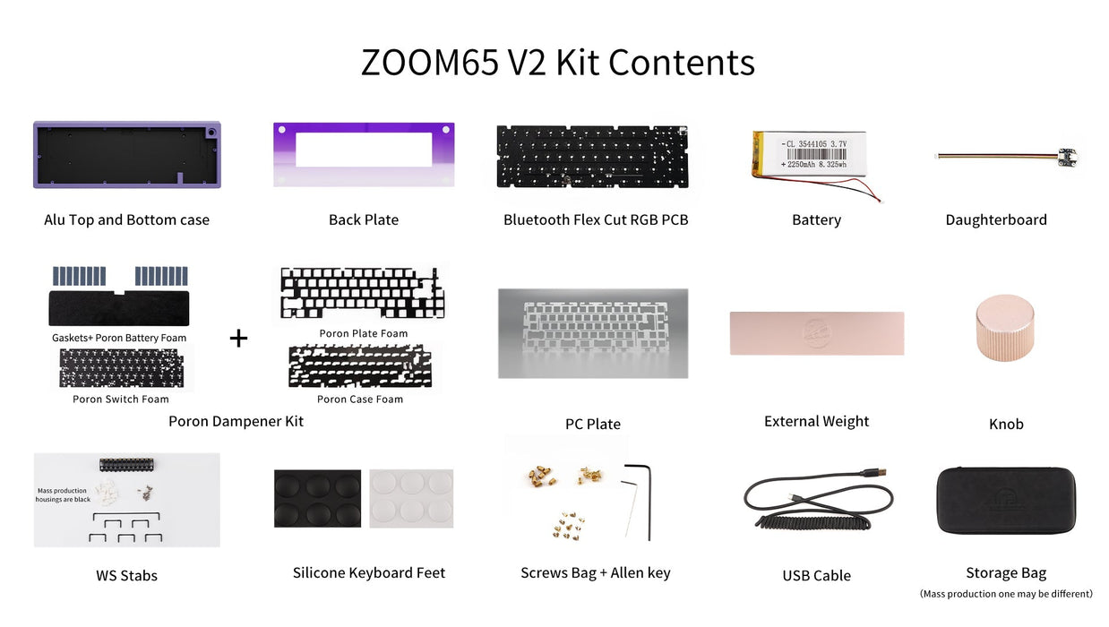 Zoom65 Essential Edition V2 - Black Mechanical Keyboard Kit