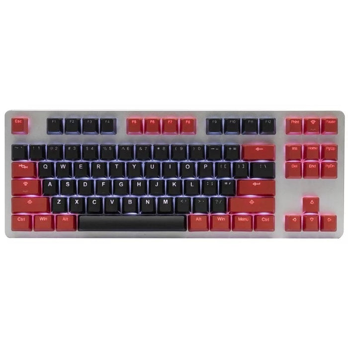 Tai-Hao Red & Black PBT Shine-Through Keycap Set