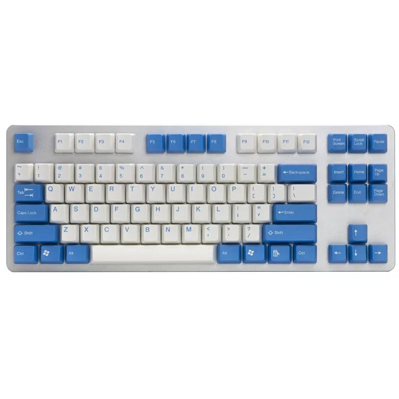 Tai-Hao White & Sky Blue ABS Keycap Set — Kono Store