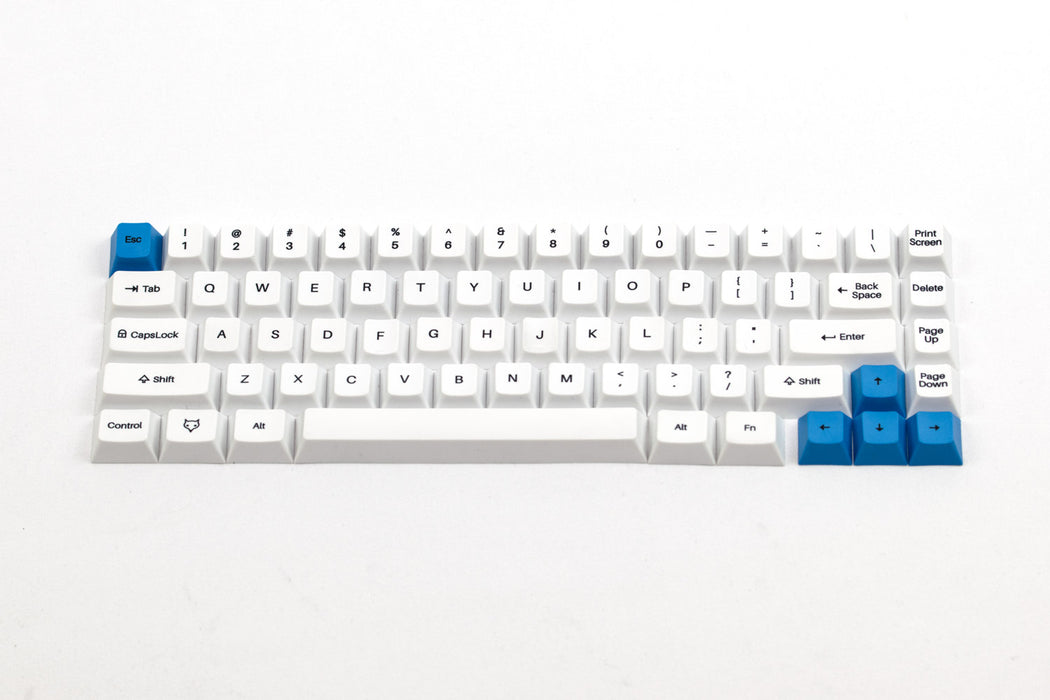 A topdown shot of the WhiteFox Keycap Set