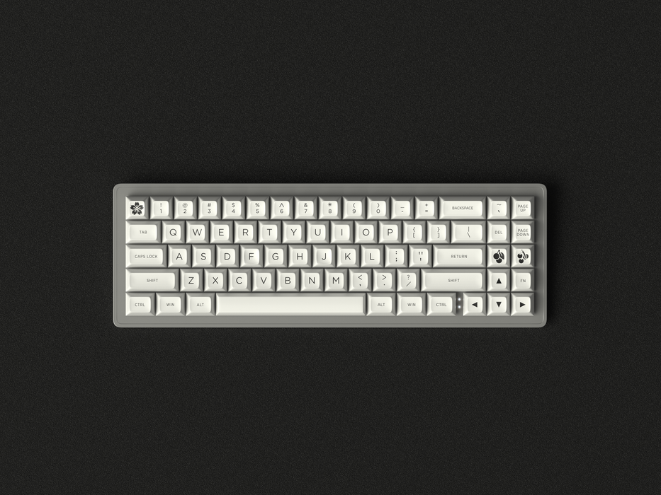 Maxkey SA White & Black Doubleshot Keycaps