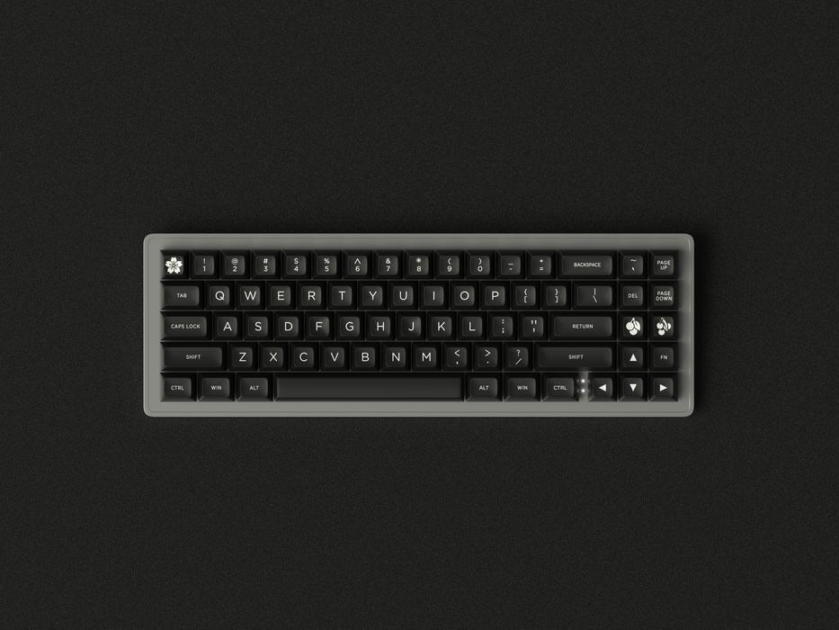 Maxkey SA White & Black Doubleshot Keycaps