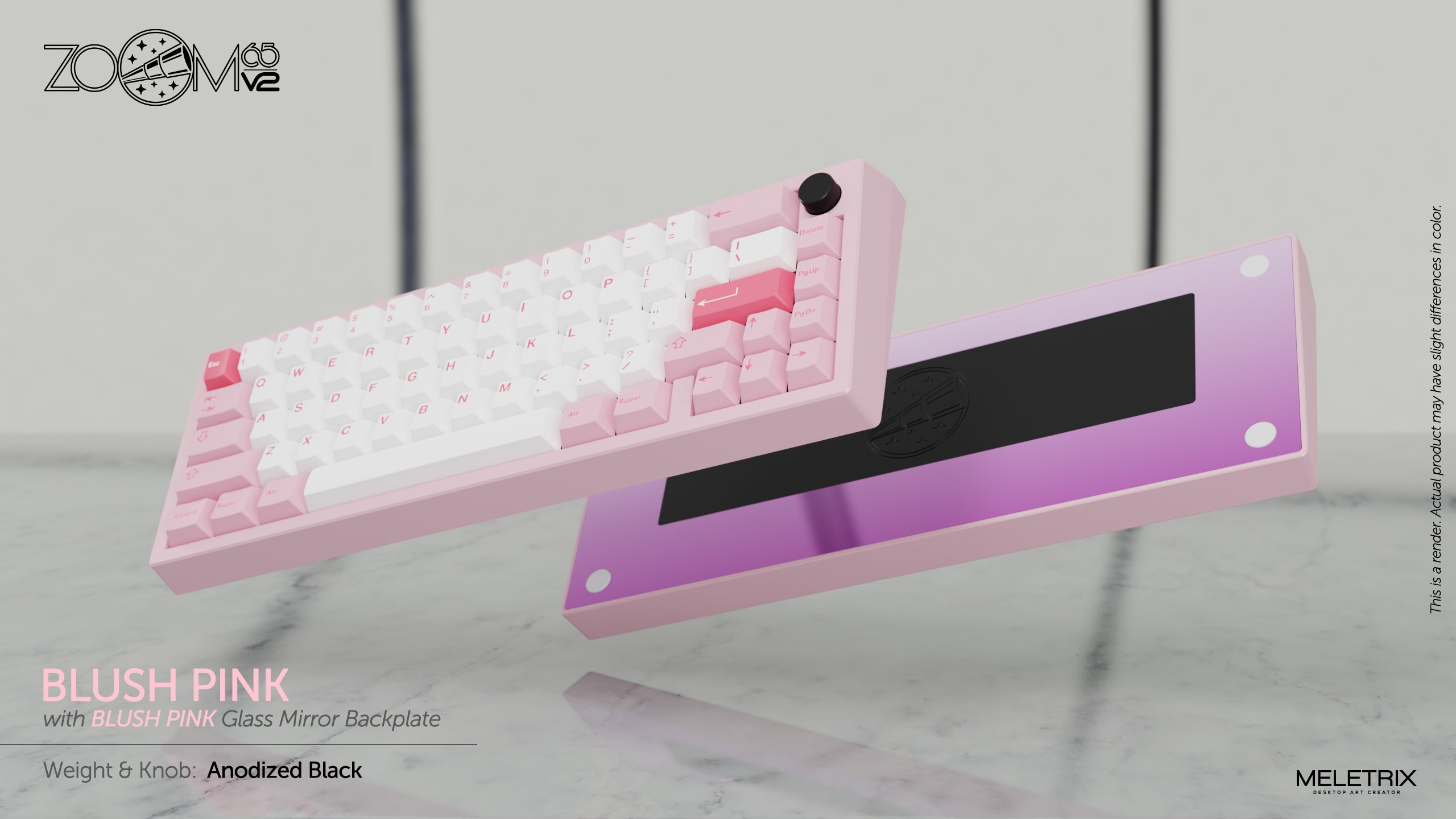 65% buy Hot Swappable Pink Keyboard