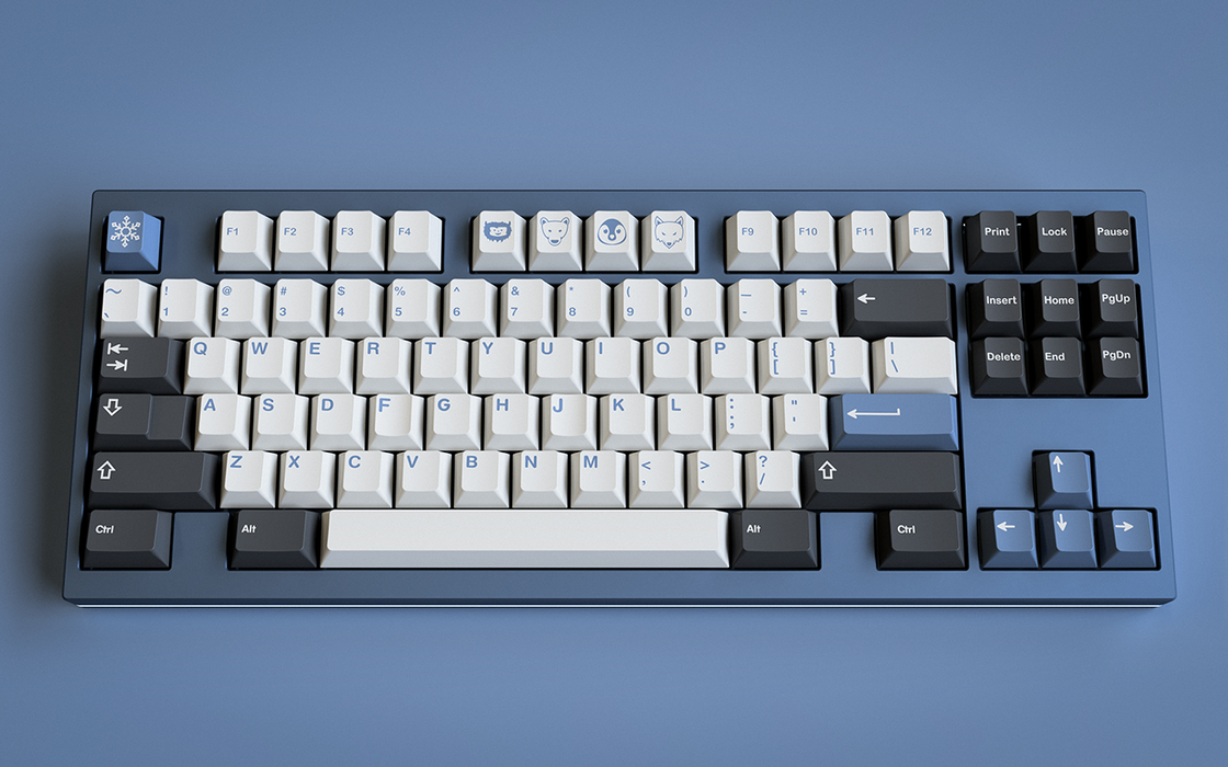 JTK Arctic Doubleshot Keycap Set