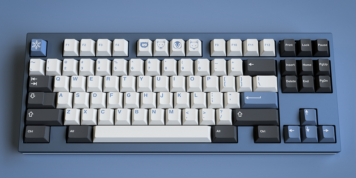 JTK Arctic Doubleshot Keycap Set