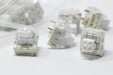 Close Up of Kaihl Box White Mechanical Switches Manufactured by Kaihua