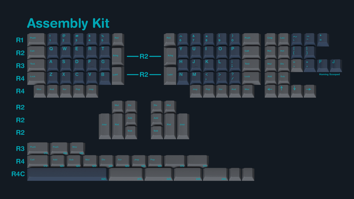 GMK Calm Depths Mechanical Keyboard Keycap Set - Assembly Kit