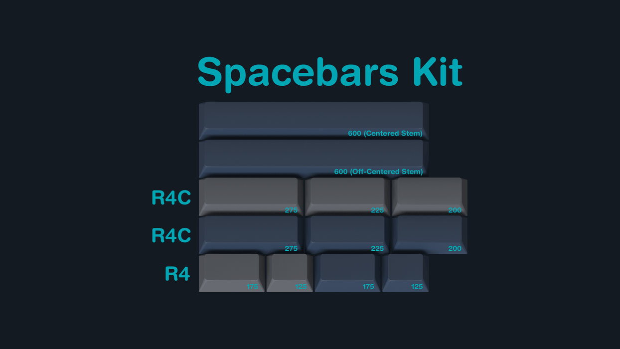 GMK Calm Depths Mechanical Keyboard Keycap Set - Spacebars Kit