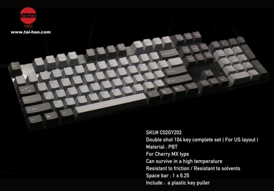 Tai-Hao Purple & Gray PBT Keycap Set