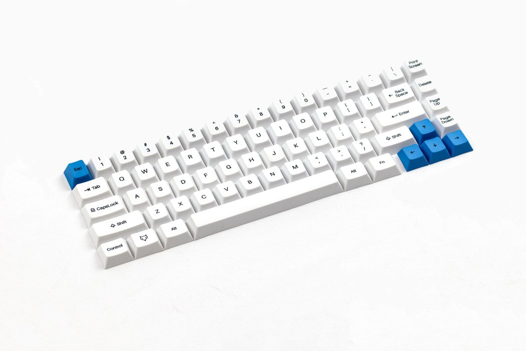 A topdown shot of the WhiteFox Keycap Set
